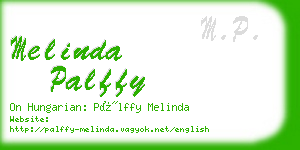 melinda palffy business card